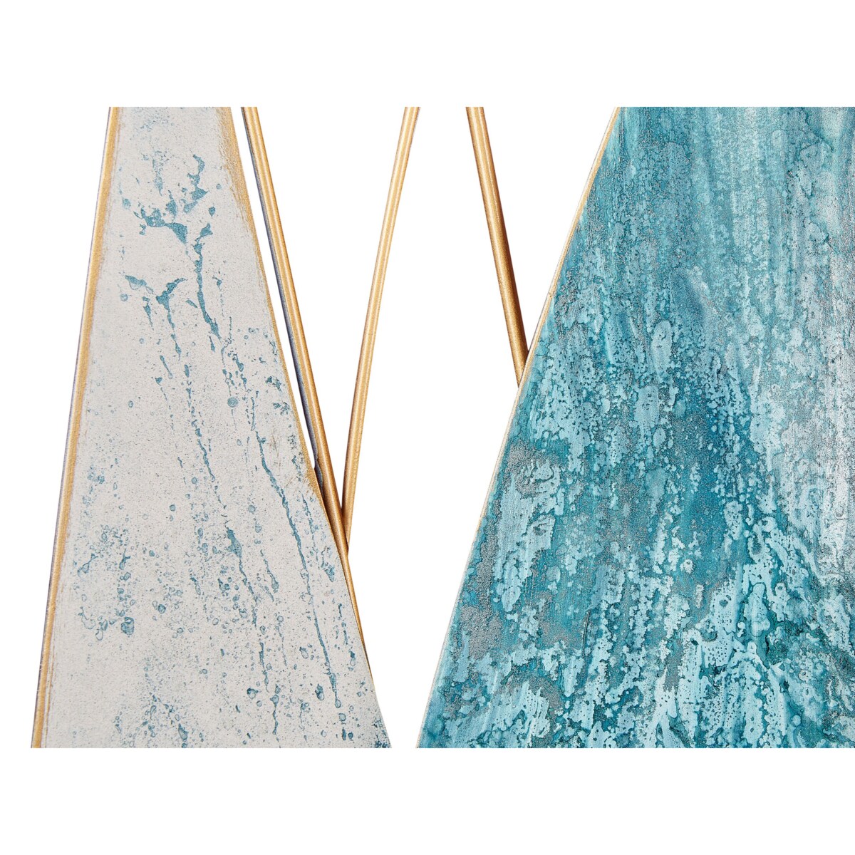 Dekoracja ścienna niebieska ze złotym BOHRIUM