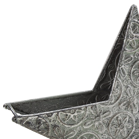 Zestaw 2 świeczników TORNIO Metal 30/26 cm Srebrny