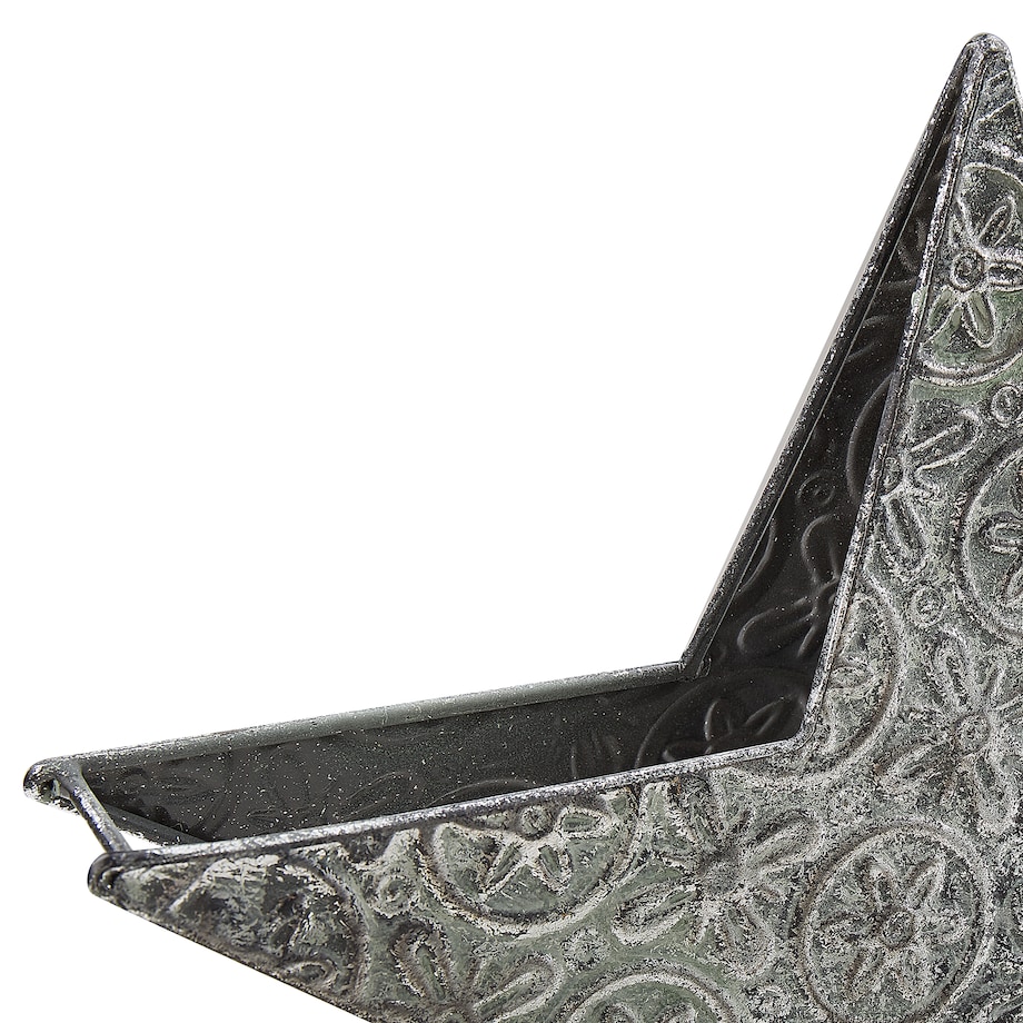 Zestaw 2 świeczników TORNIO Metal 30/26 cm Srebrny