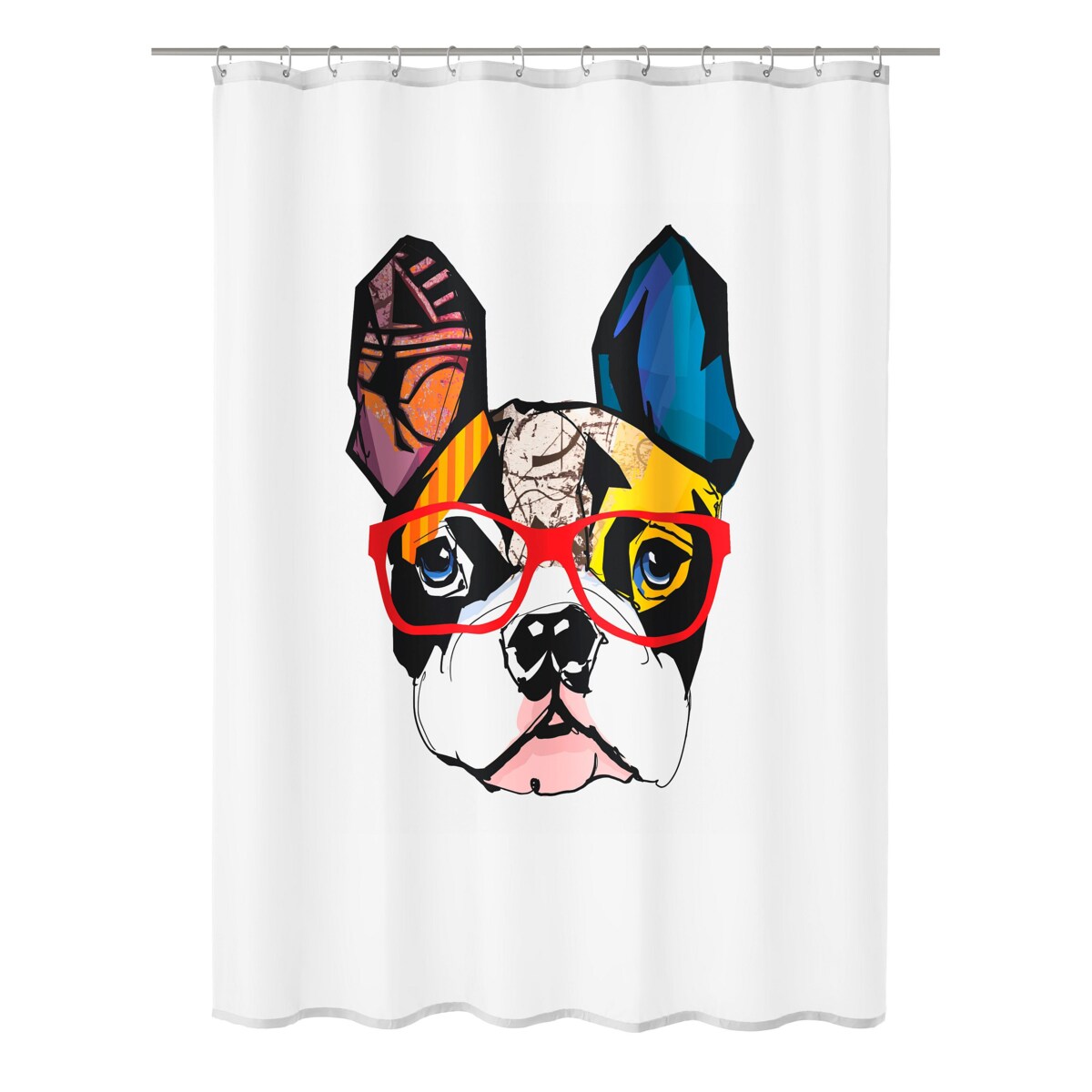 Kleine Wolke Henry Tekstylna zasłona prysznicowa pies 180x200 cm Eco Care pop art