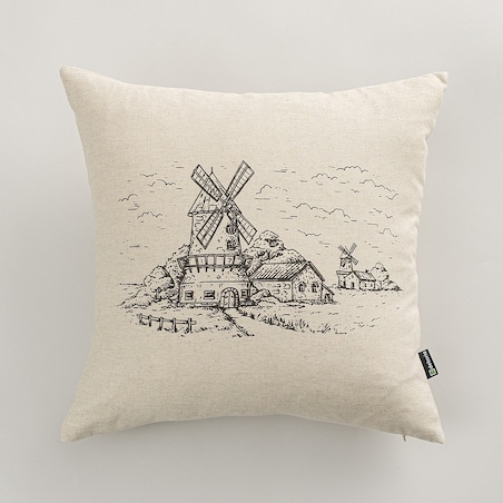 Poszewka na poduszkę Countryside Windmill 45x45 cm, 45x45