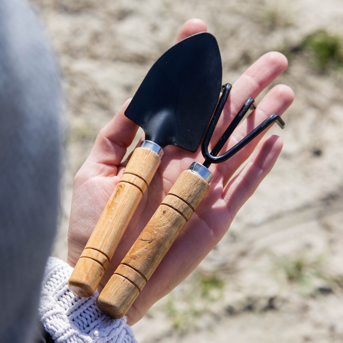 Zestaw Narzędzi Ogrodowych Grabki Łopatka 2W1