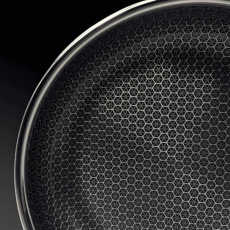 Profesjonalna patelnia ceramiczna Kanso 24 cm z pokrywką Plaster miodu Na indukcje Na gaz Nierdzewna