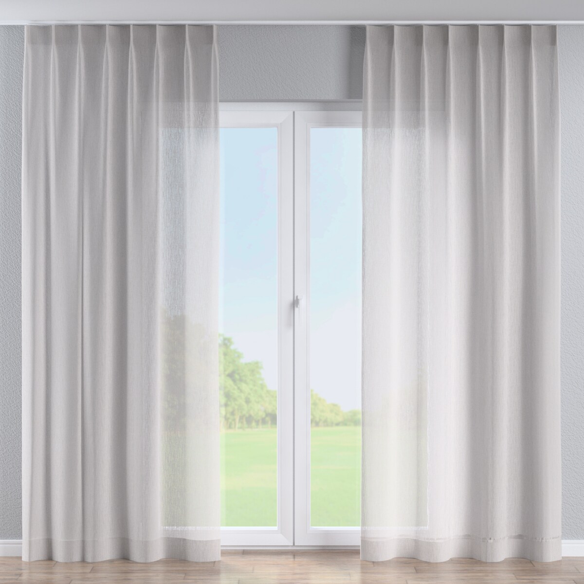 Zasłona na haczykach flex pojedynczych 130x260 ecru