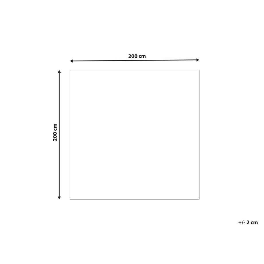 Dywan shaggy 200 x 200 cm szary melanż DEMRE