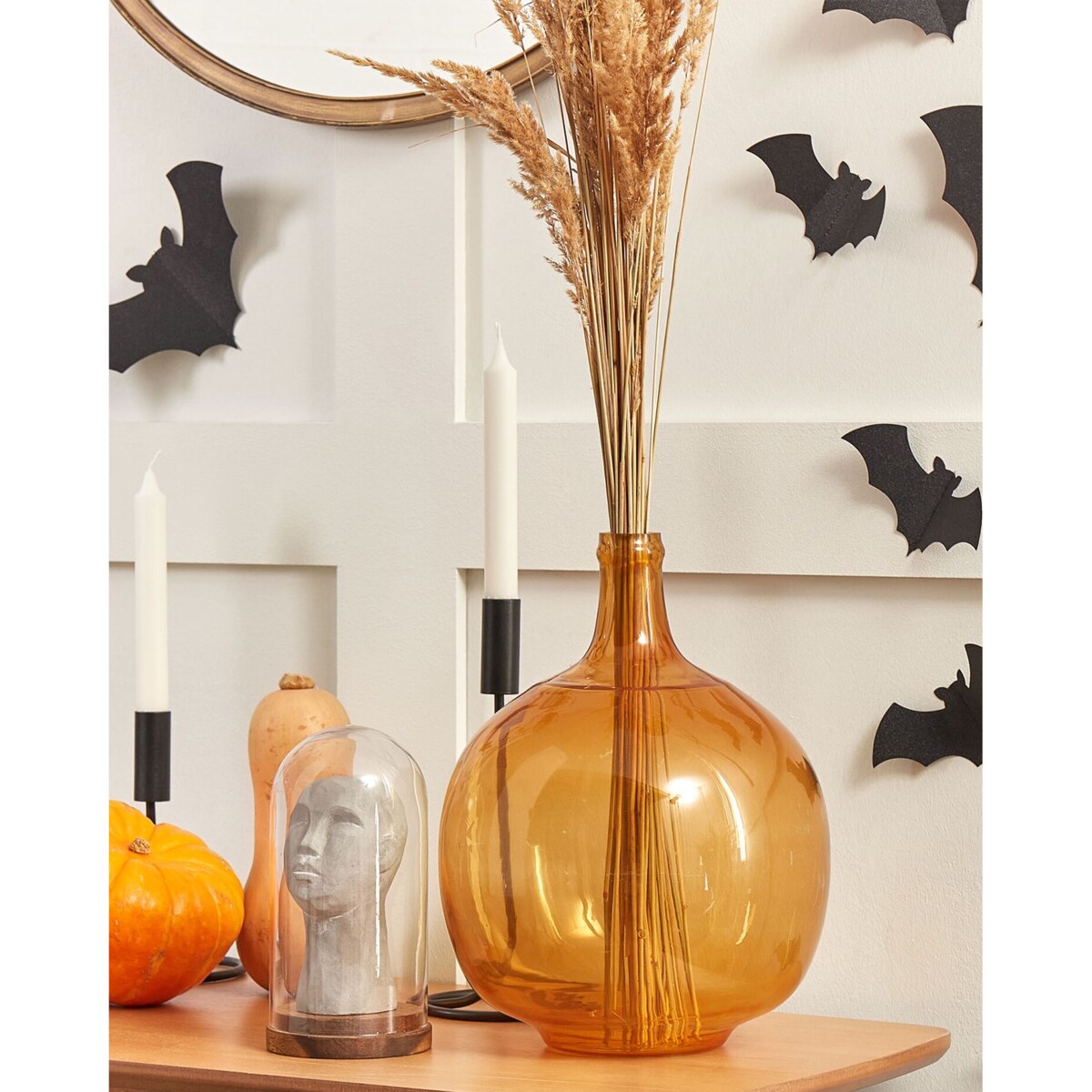 Zestaw 2 świeczników żelazny czarny BUNYU