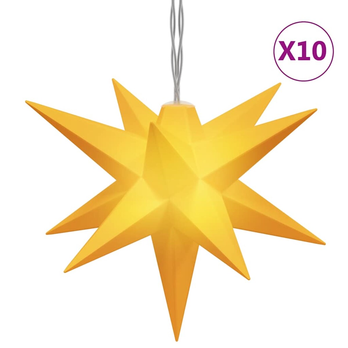vidaXL Sznur świecących lampek, 10 LED, żółte, 10 cm