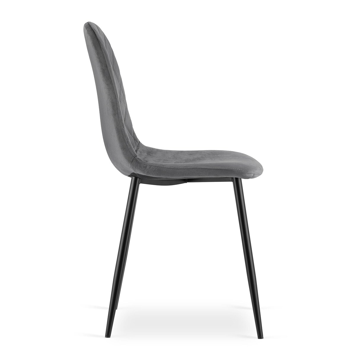 Krzesło Do Jadalni Kuchni Salonu Asti - Ciemny Szary Aksamit X 4