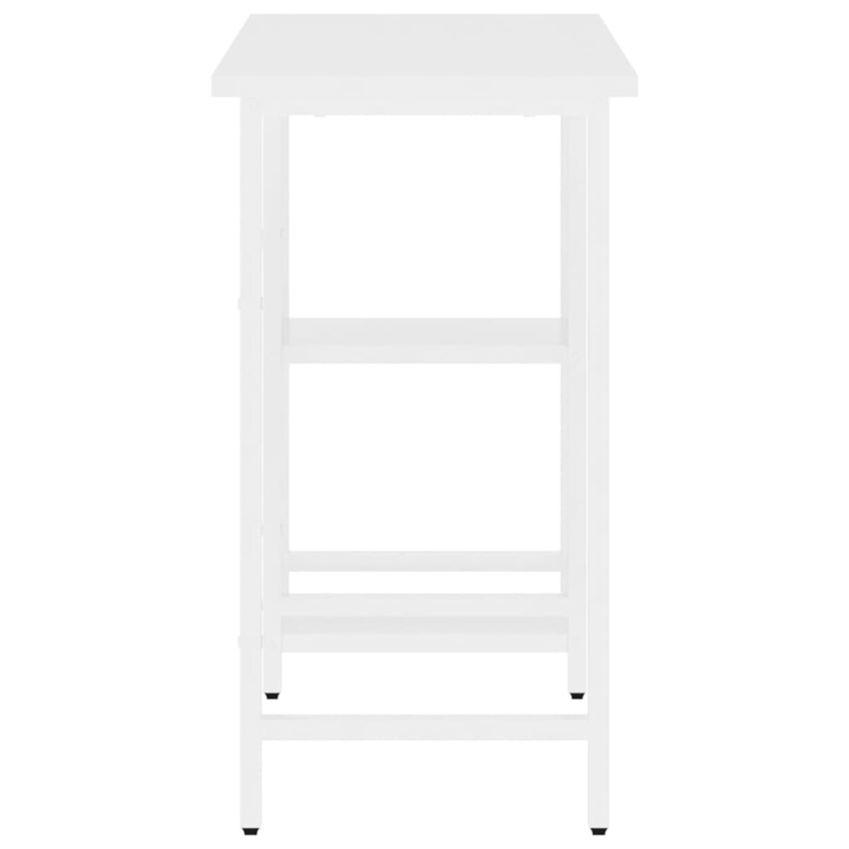 vidaXL Biurko komputerowe, białe, 80x40x72 cm, MDF i metal