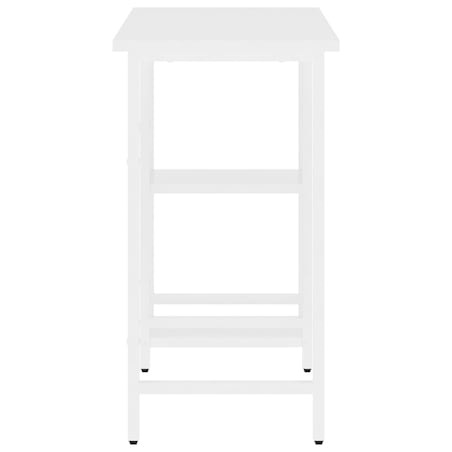 vidaXL Biurko komputerowe, białe, 80x40x72 cm, MDF i metal