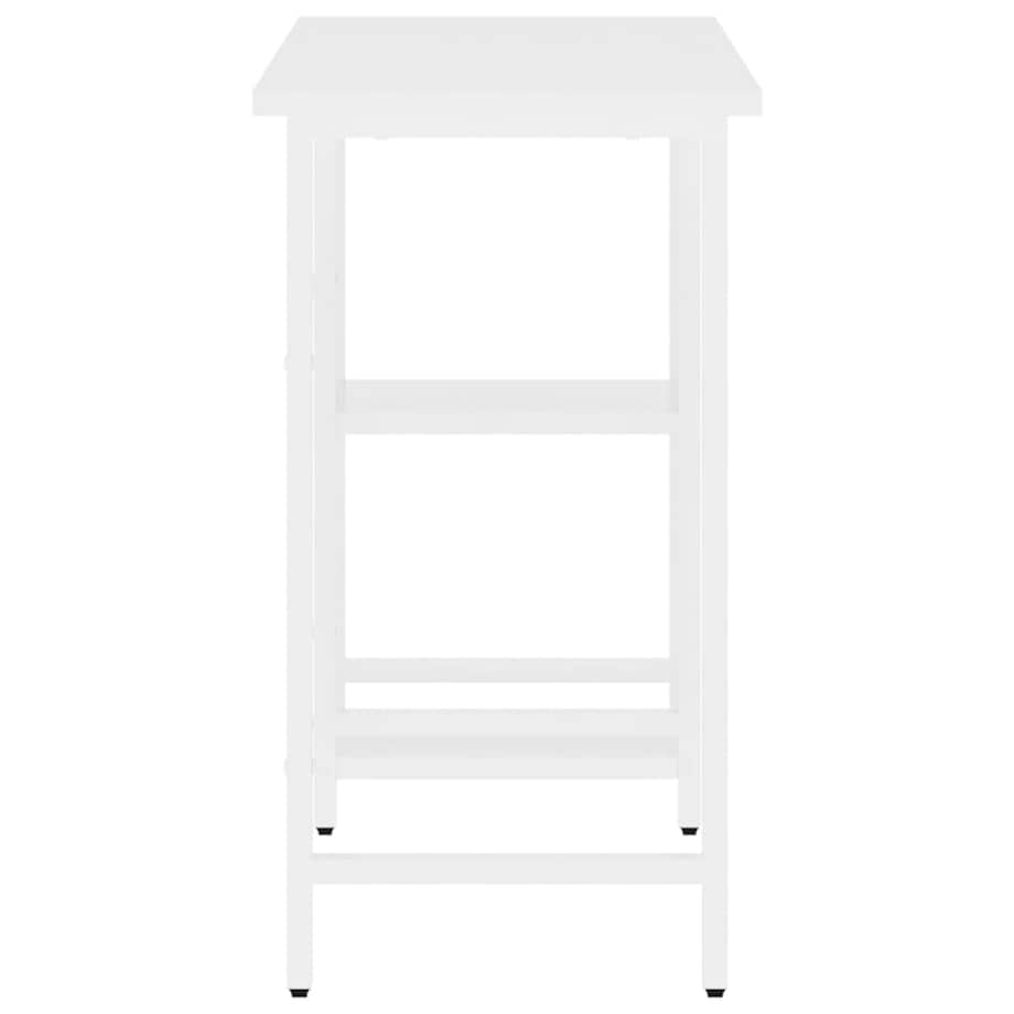 vidaXL Biurko komputerowe, białe, 80x40x72 cm, MDF i metal