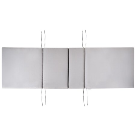 Leżak ogrodowy z poduszką JAVA PREMIUM Drewno akacjowe Jasnoszary