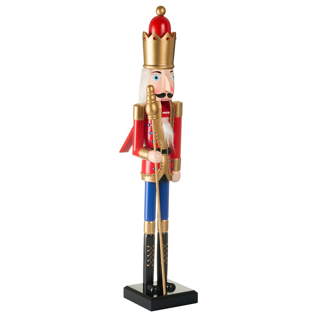 Figurka dekoracyjna MALARAN 90 cm Dziadek do orzechów Czerwony