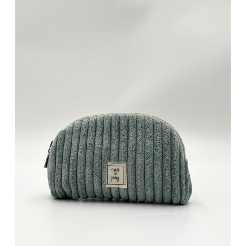 Peppermint – sztruksowa kosmetyczka z wodoodpornym wnętrzem