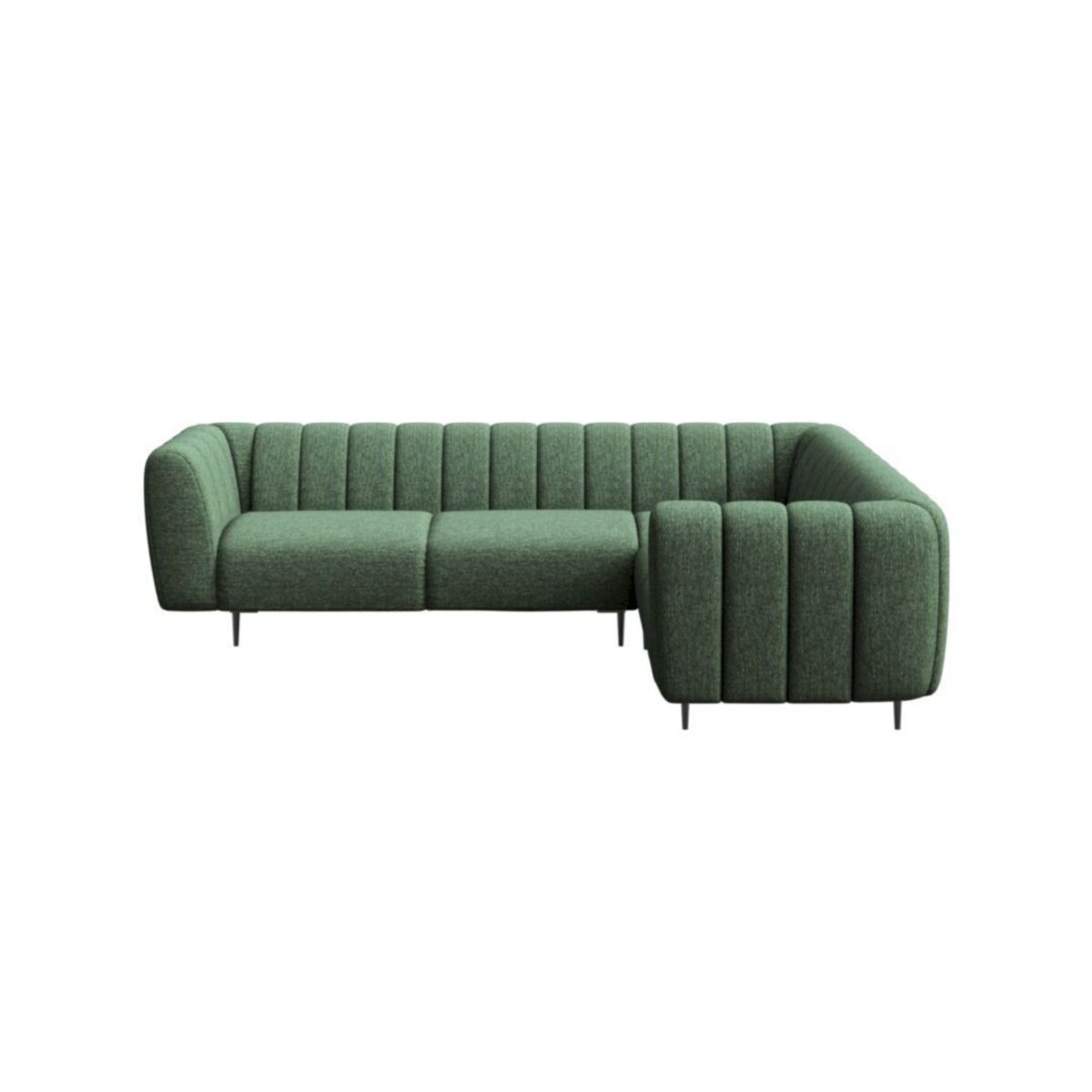 Shel Sofa narożna - ciemnozielona