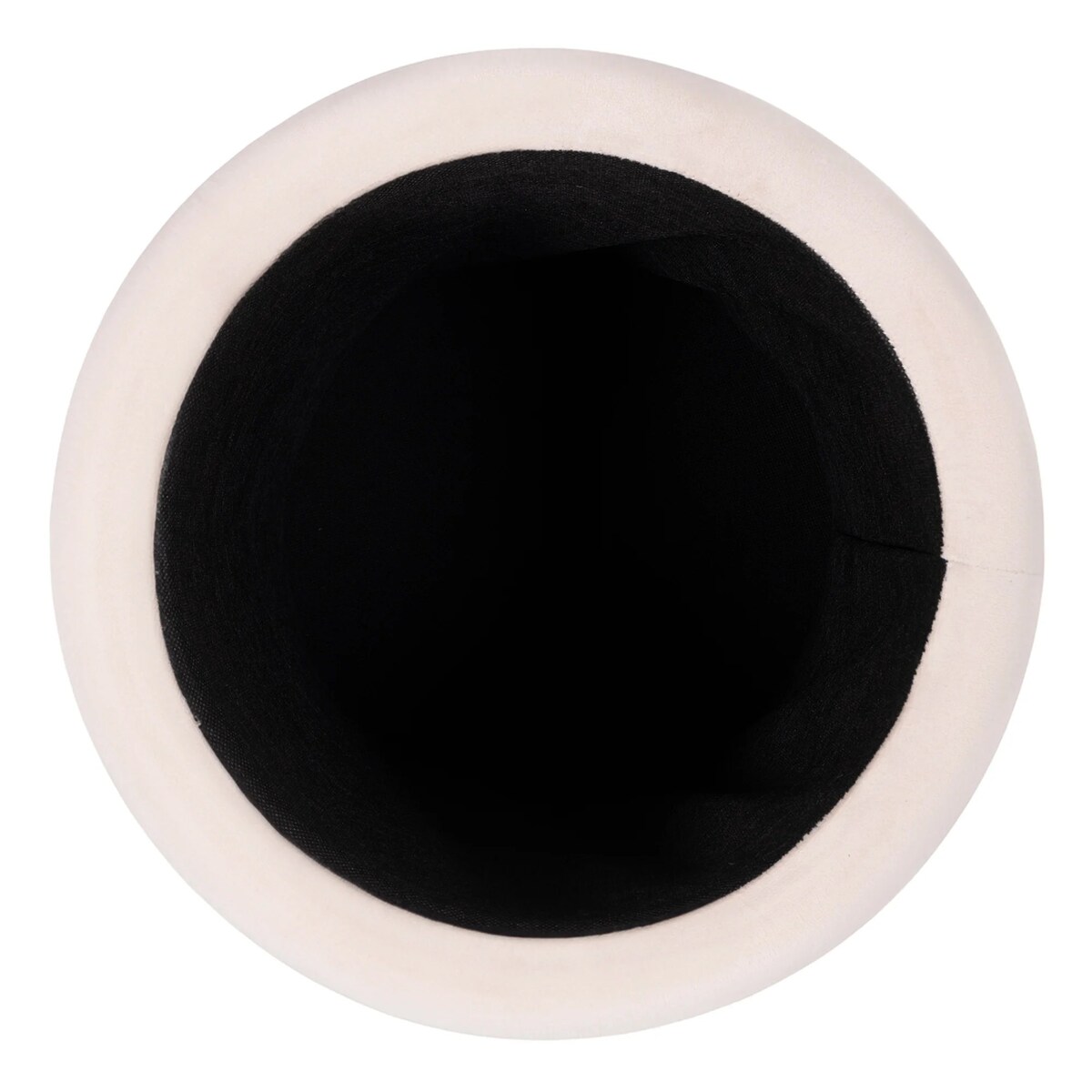 Pufa beżowa ze schowkiem Ø 36 cm YPSILA