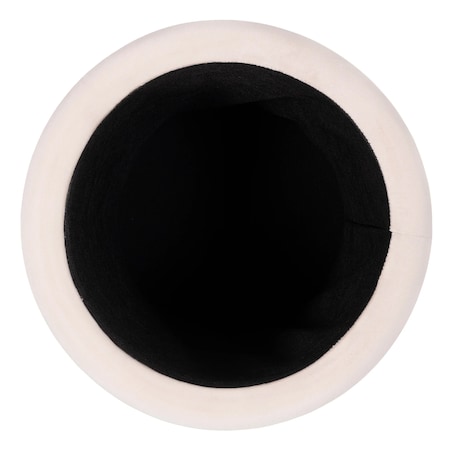 Pufa beżowa ze schowkiem Ø 36 cm YPSILA