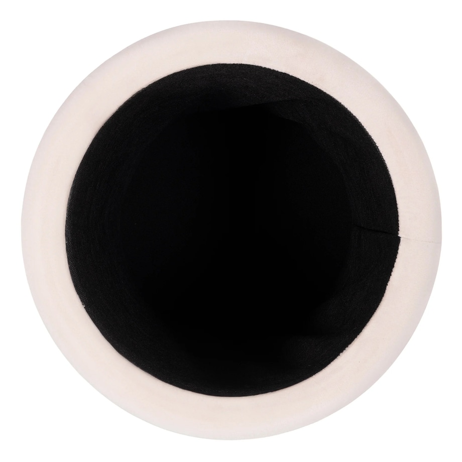 Pufa beżowa ze schowkiem Ø 36 cm YPSILA