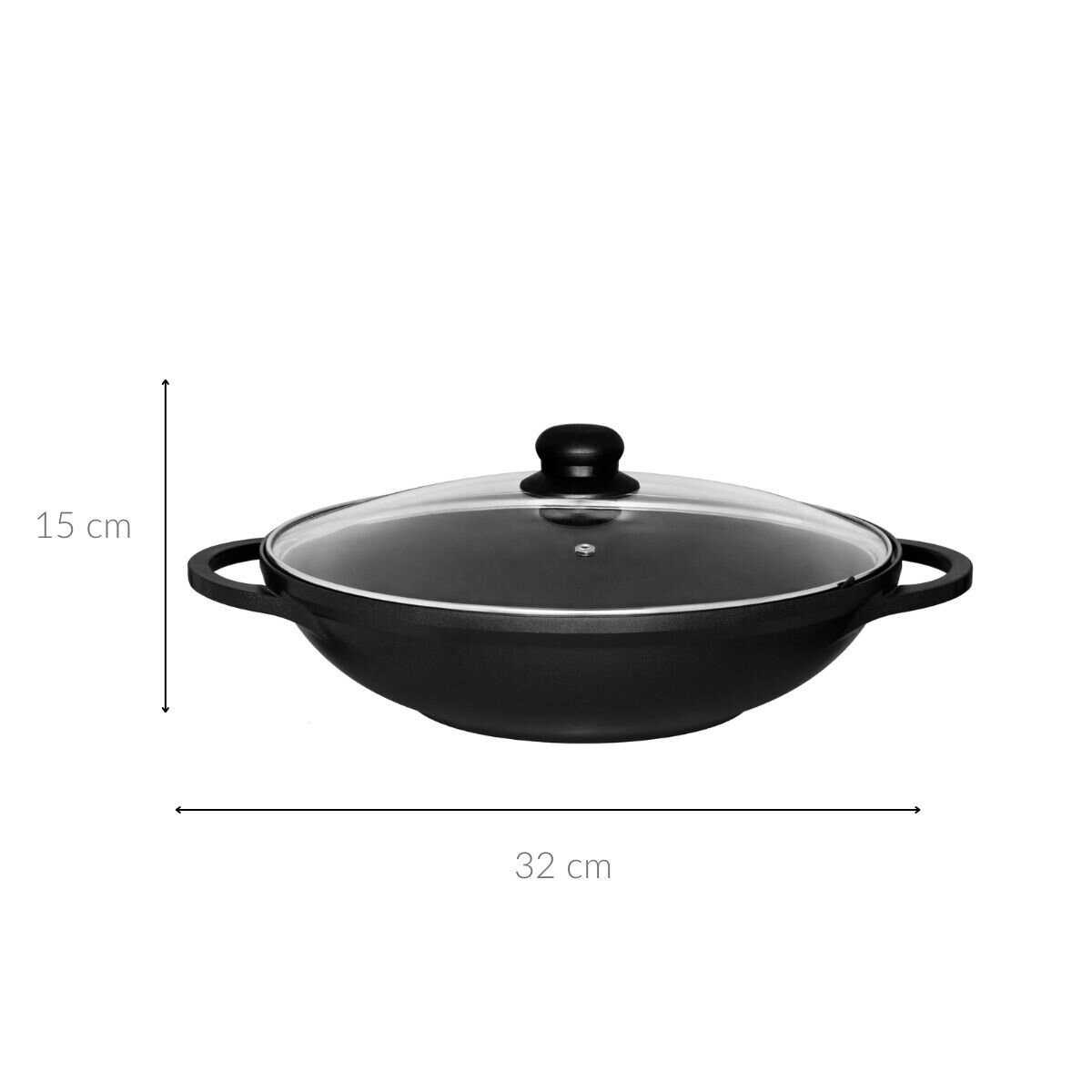 Wok ze szklaną pokrywką, Ø 32 cm