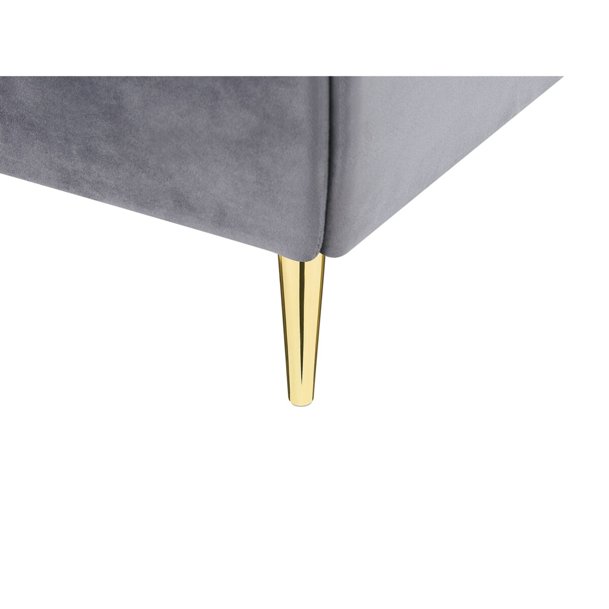 Łóżko welurowe 160 x 200 cm szare FORBACH