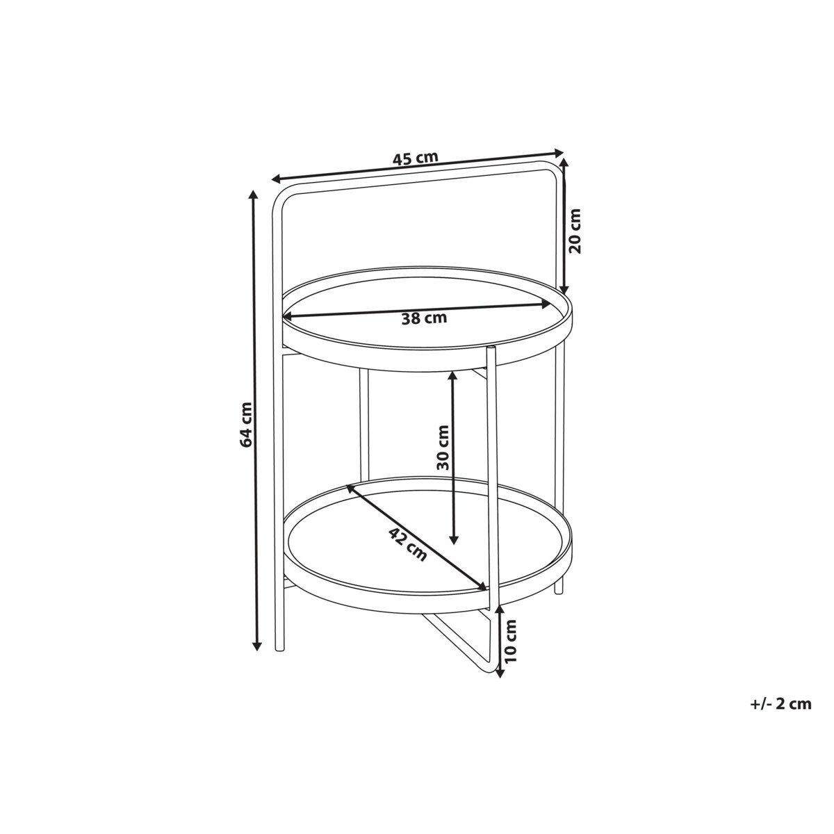 Stolik pomocniczy czarny EVART