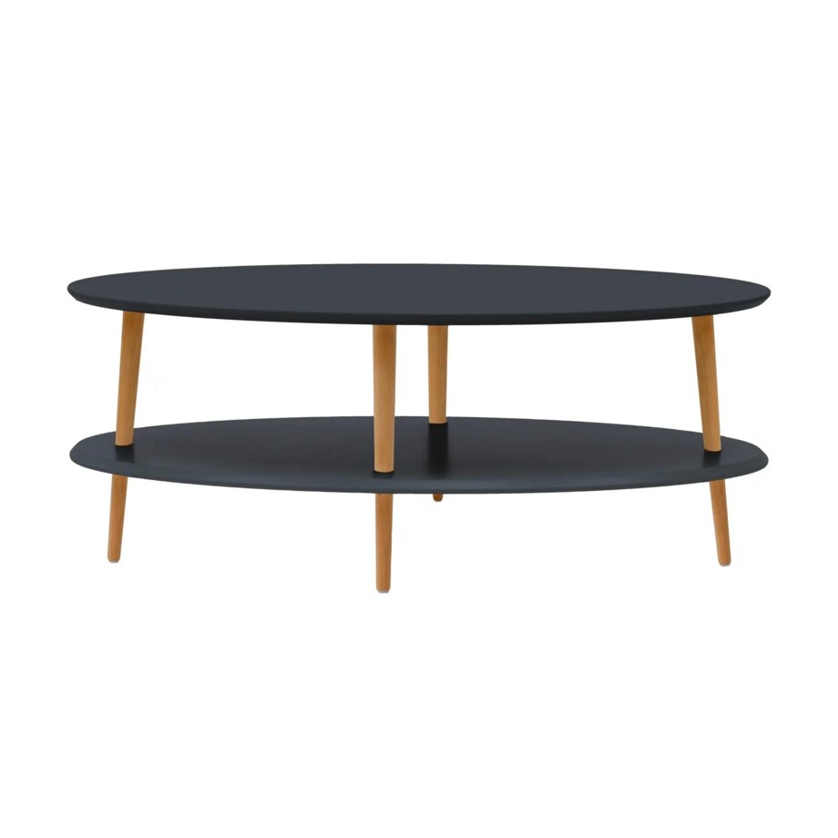 Ława owalna OVO LOW 110x70 grafitowa