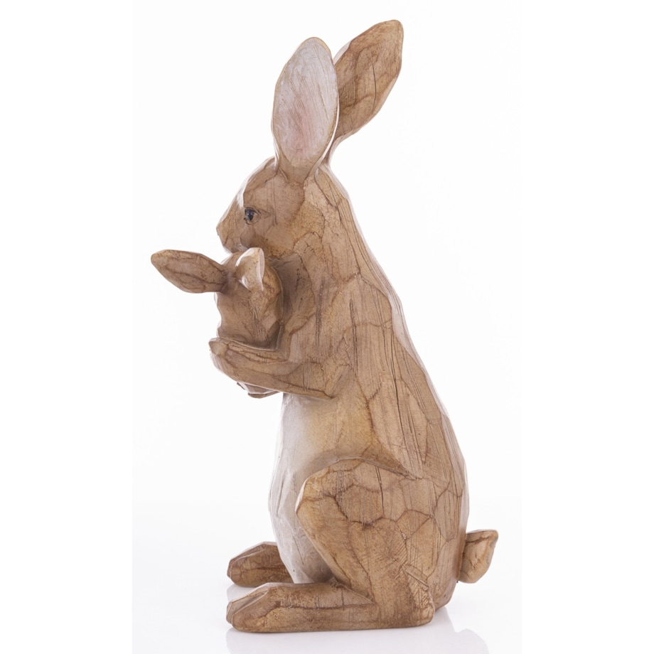 Dekoracja - króliczka z malcem w objęciach 32,5x14x18 cm CON AMORE-2