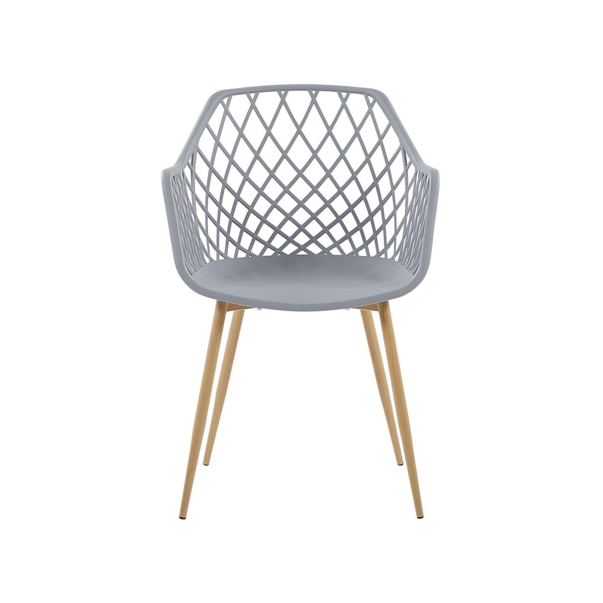 Zestaw 2 krzeseł do jadalni szary NASHUA