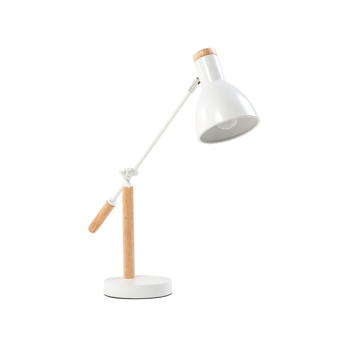 Lampa biurkowa regulowana metalowa biała PECKOS