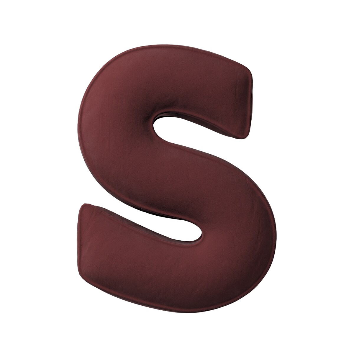 Poduszka literka S, bordowy, 35x40cm, Posh Velvet