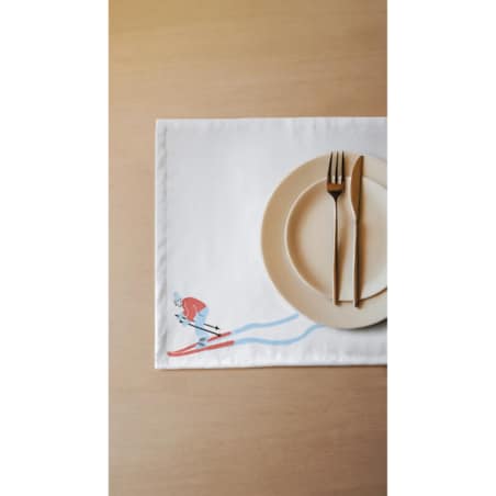 Podkładki świąteczne - Narciarz