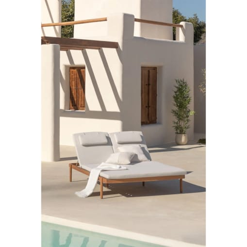 Podwójny leżak z drewna akacjowego Aderyn