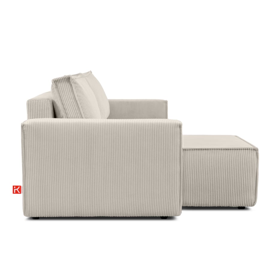 KONSIMO NAPI Uniwersalny narożnik z funkcją spania, kremowy, prawy/lewy