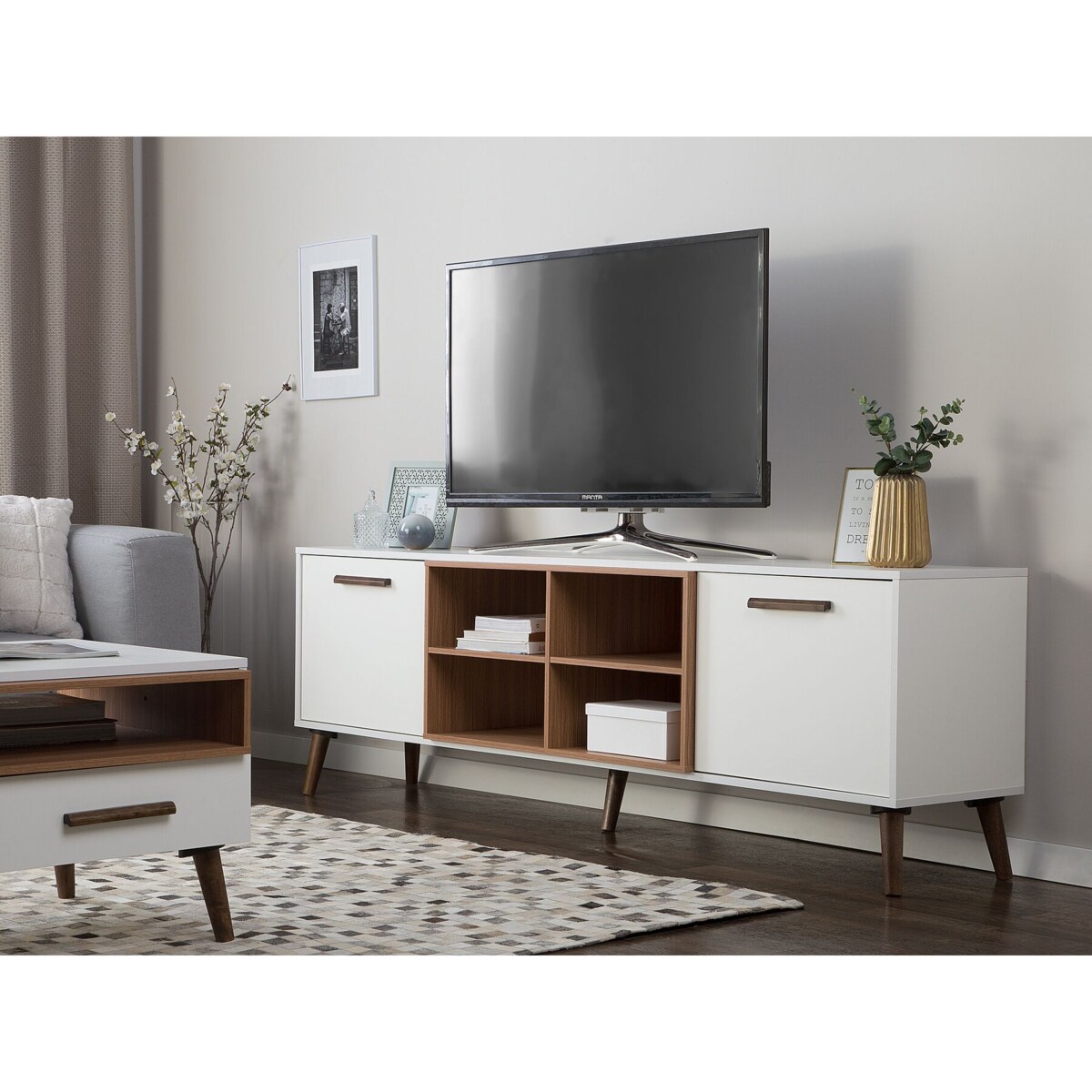 Szafka RTV biała ALLOA