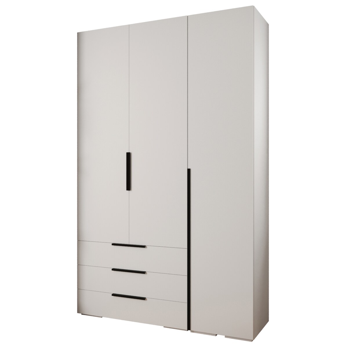 Garderoba wysoka do przedpokoju INOVA 1 Z17 biały+czarny