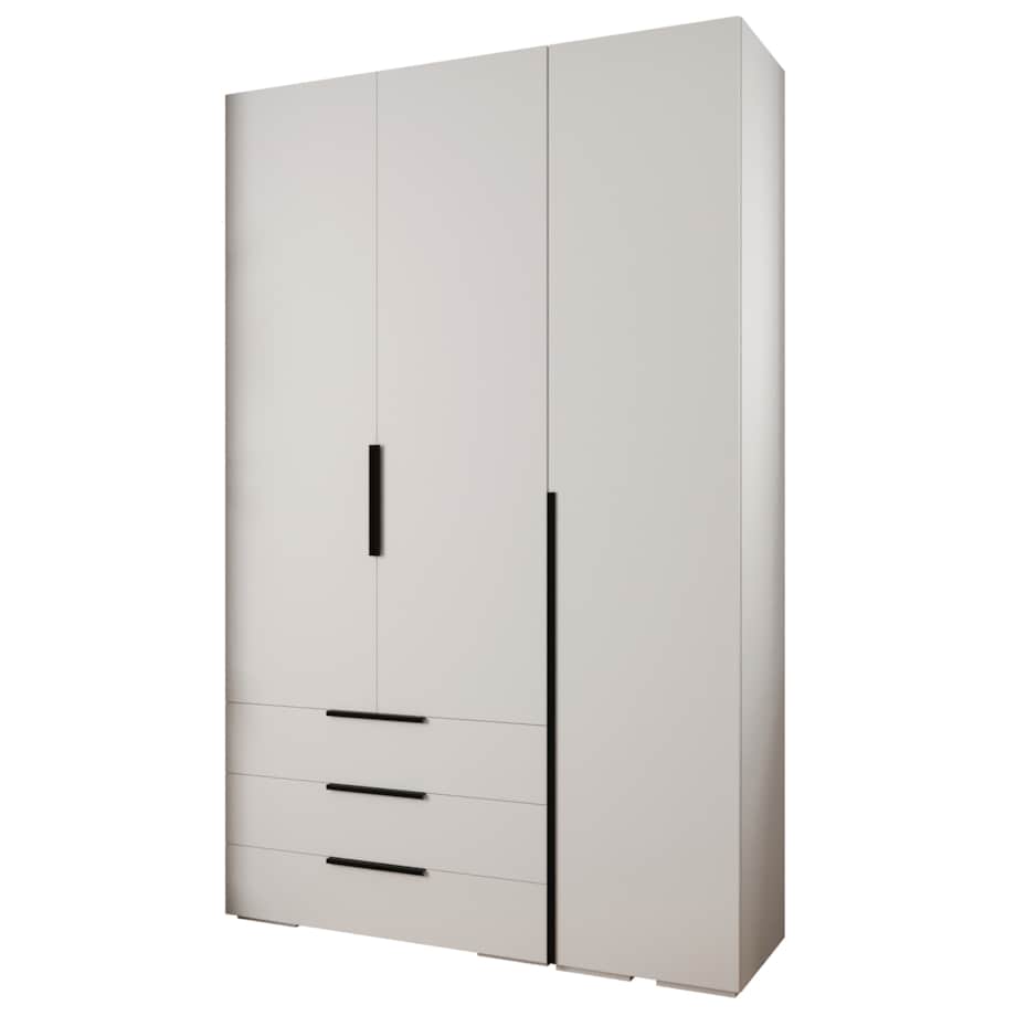 Garderoba wysoka do przedpokoju INOVA 1 Z17 biały+czarny