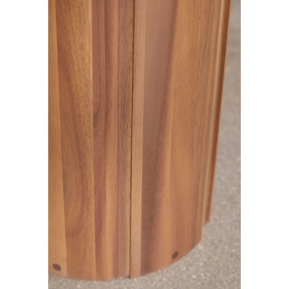 Stół ogrodowy Ø120 cm i 6 krzeseł, drewno akacjowe Danara/Elmina