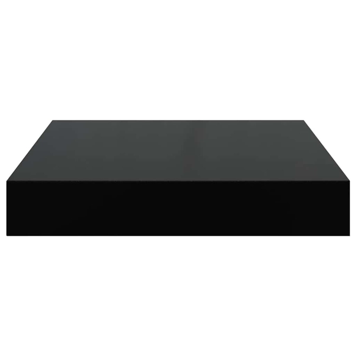 vidaXL Półka ścienna, czarna, wysoki połysk, 23x23,5x3,8 cm, MDF