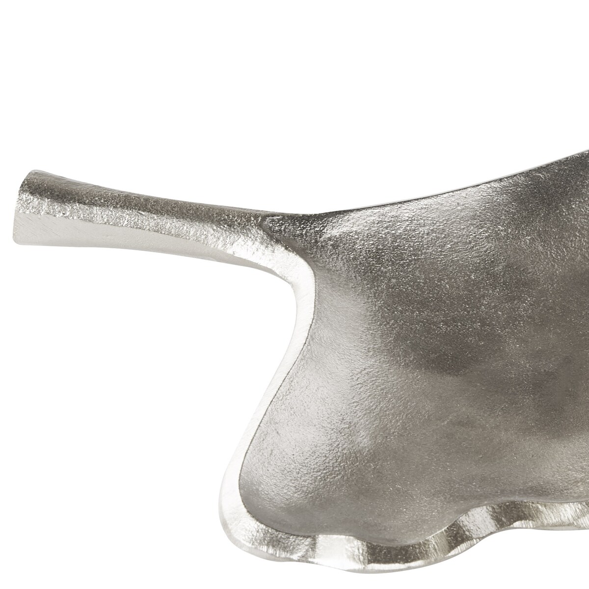 Zestaw 2 pater dekoracyjnych Liść PALENQUE Metal Srebrny