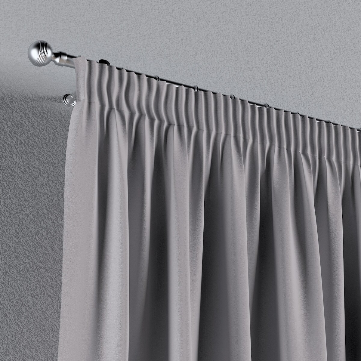 Zasłona na taśmie marszczącej 1 szt. 130x245 ciepły szary