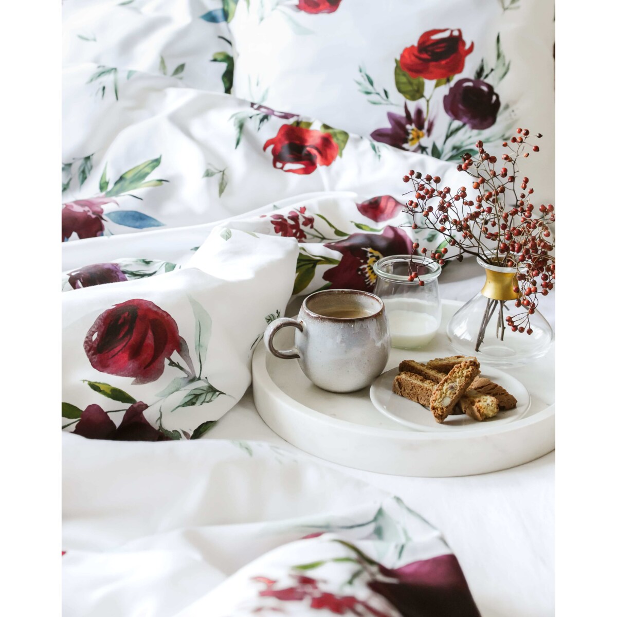 Pościel Bukiety 150/200 + 50/60 cm