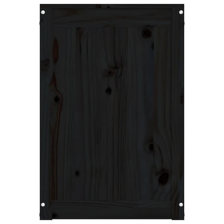 vidaXL Skrzynia na pranie, czarna, 88,5x44x66 cm, lita sosna