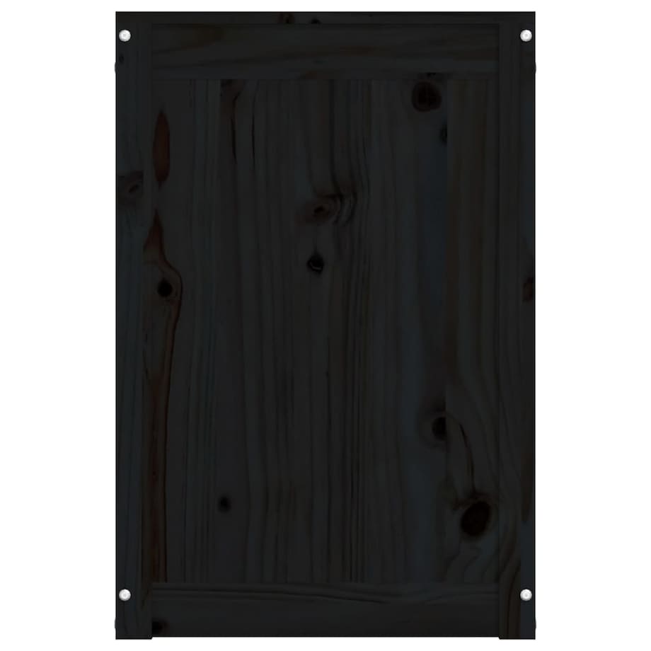 vidaXL Skrzynia na pranie, czarna, 88,5x44x66 cm, lita sosna