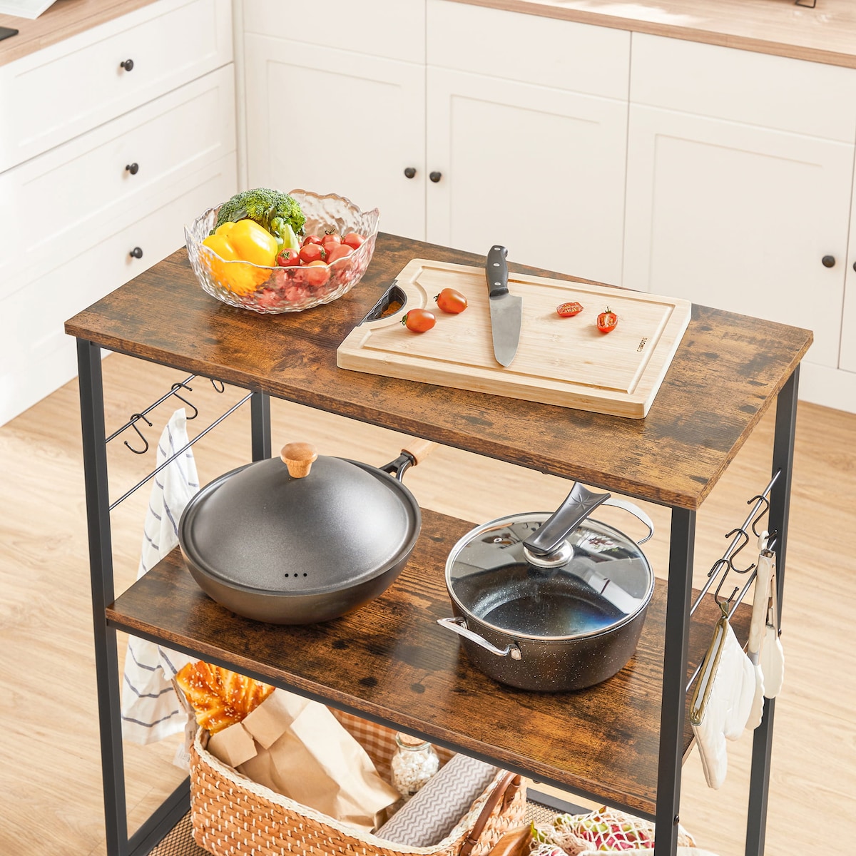 Szafka Kuchenna 80X40X90 Cm Rustykalny Brąz, Matowa Czerń