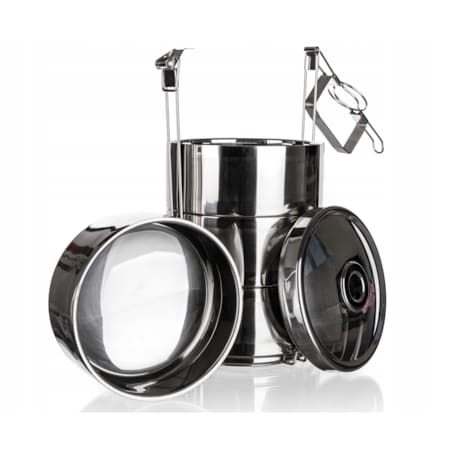 TERMOS OBIADOWY MENAŻKA pojemnik na jedzenie piętrowy 4,4 L dwie ścianki