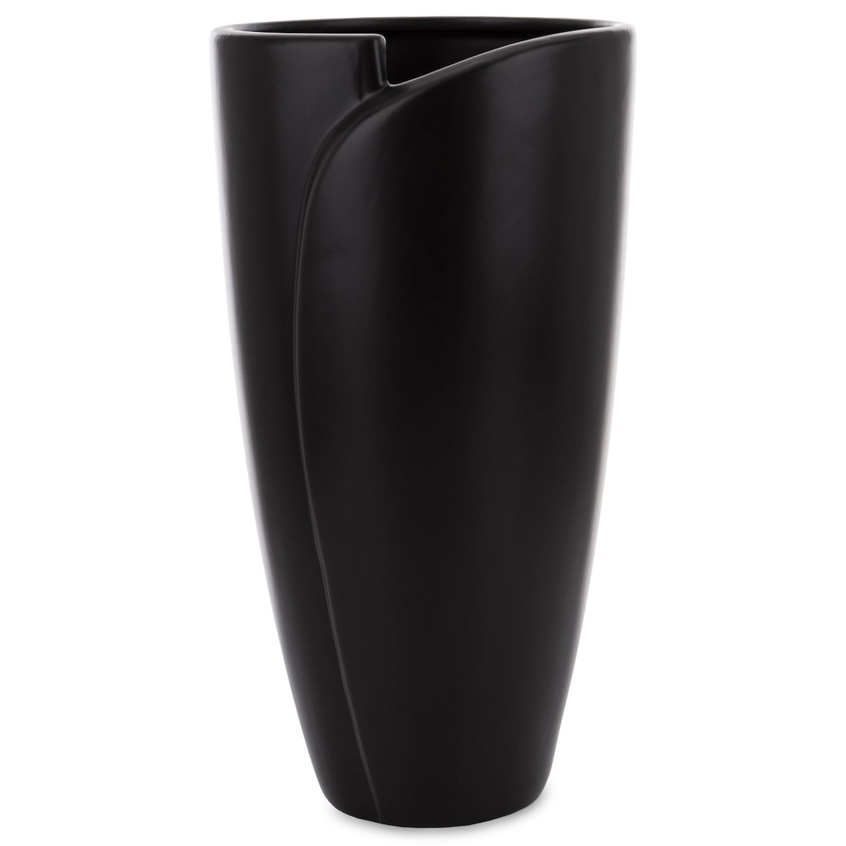 Wazon ceramiczny 36x19x19 cm CONTE czarny