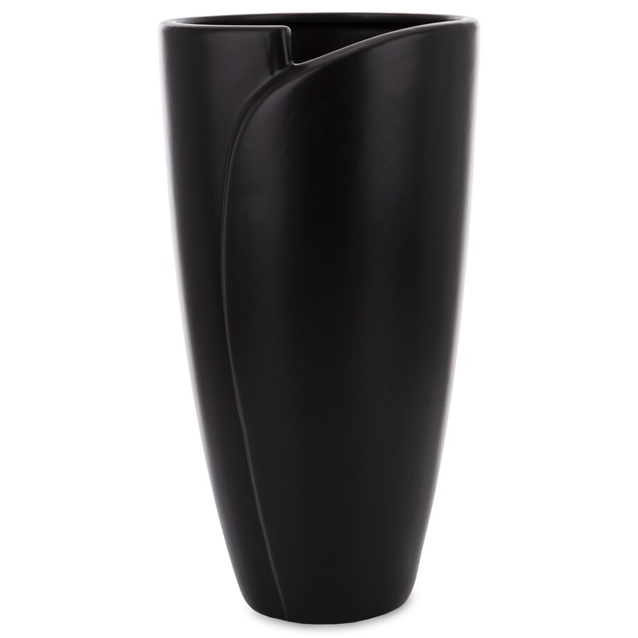 Wazon ceramiczny 36x19x19 cm CONTE czarny