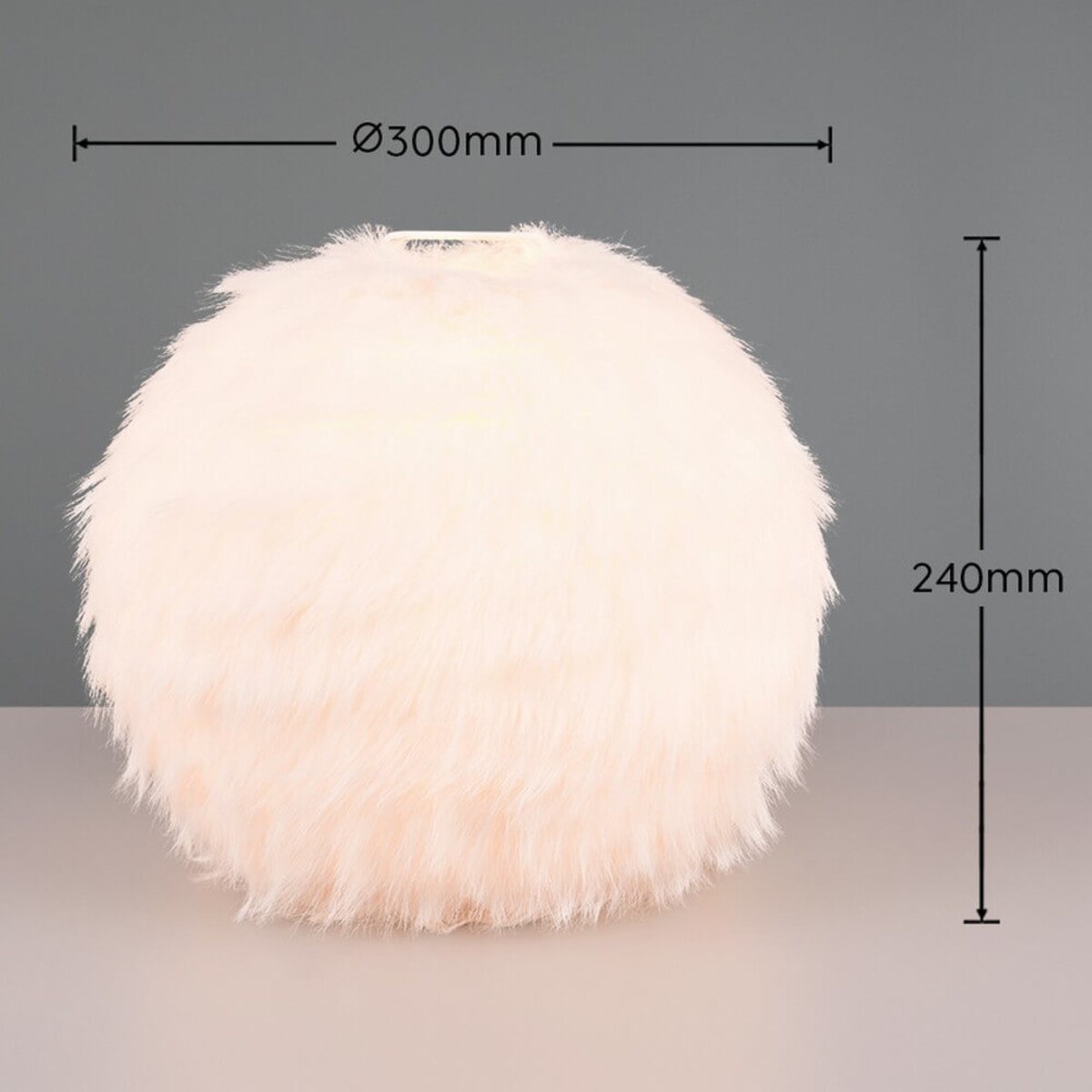 Pluszowa lampka stołowa Furry R51581001 RL Light do sypialni biały