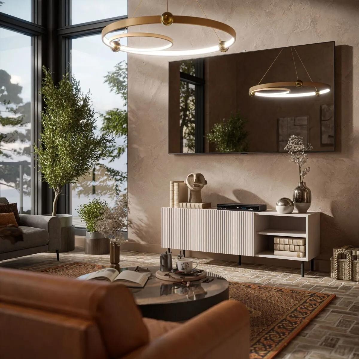 Szafka RTV PAXOS 150cm kaszmirowa