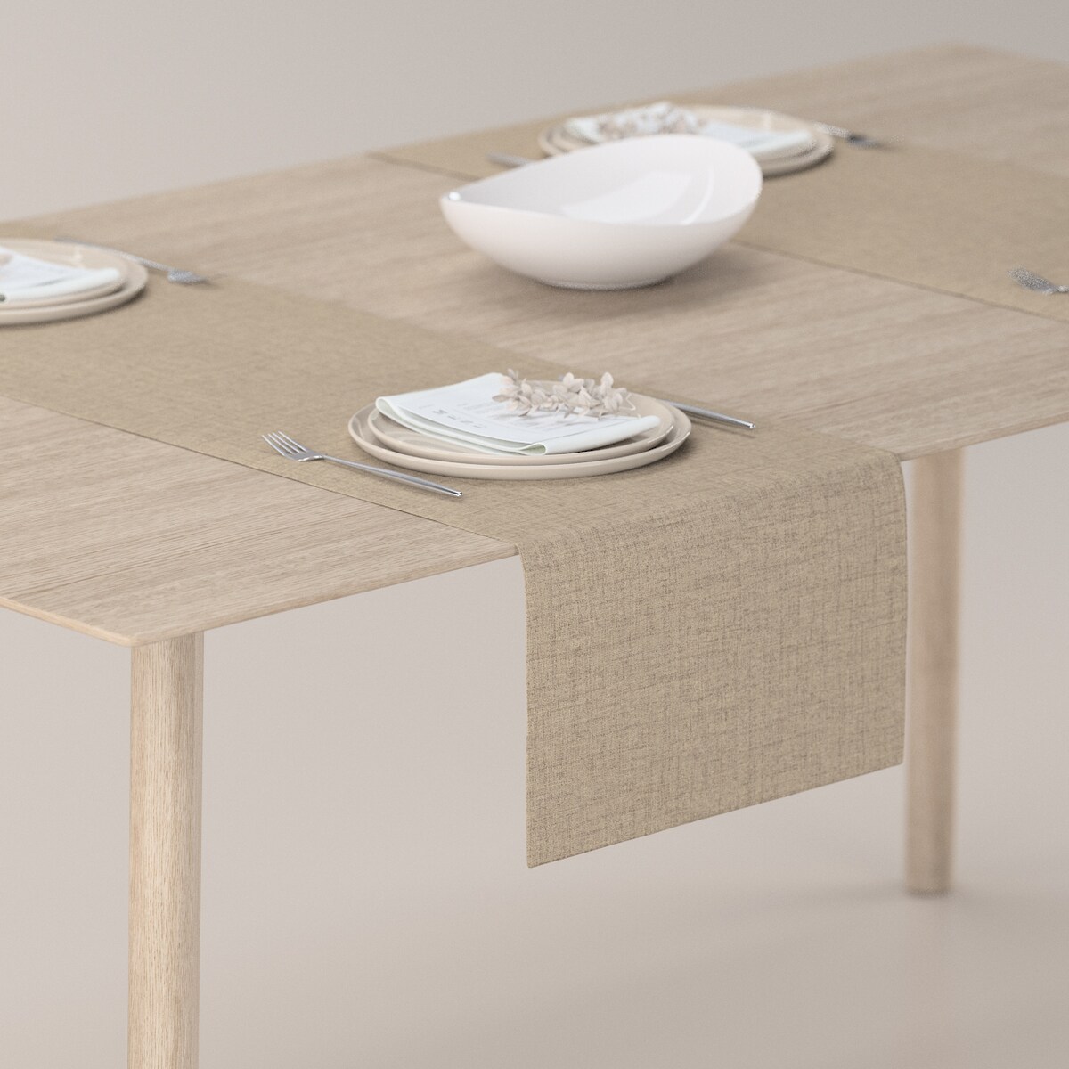 Bieżnik prostokątny 40x130 oliwkowobeżowy melanż